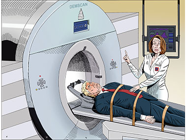 Donald Trump getting a democrat MRI