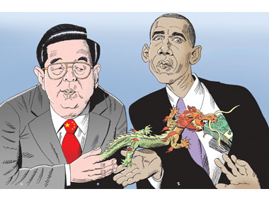 China's Hu and Obama