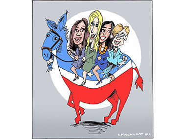 Many women getting on democrat donkey to enter presidencial race