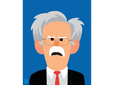 Caricature of NSA advisor Bolton