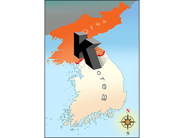 North and south Korea