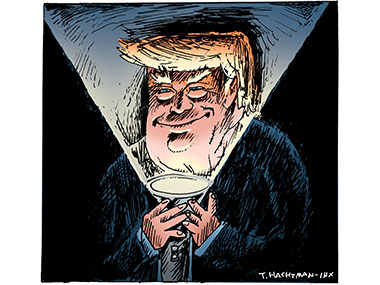 Trump scary with flashlight